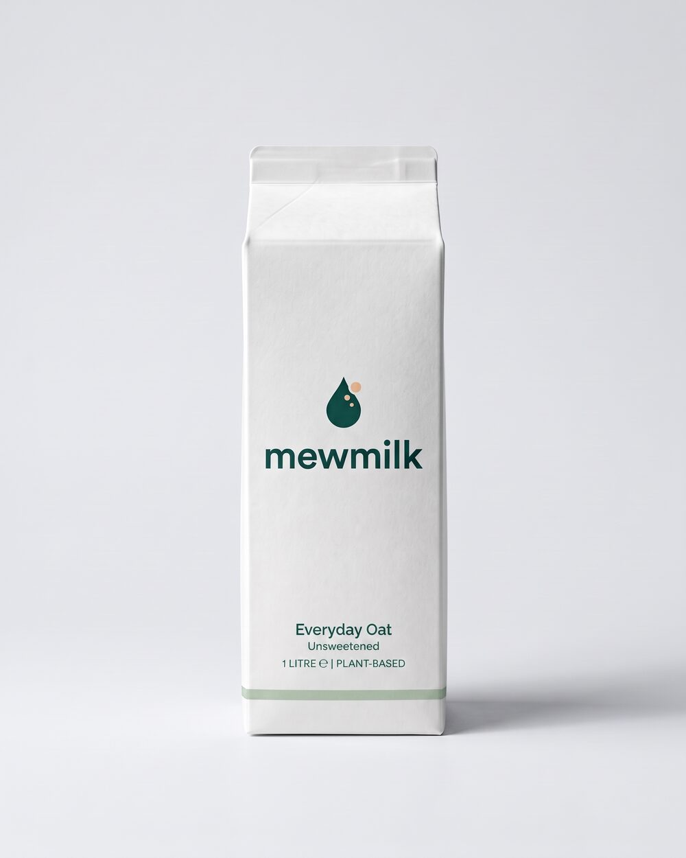 1L Everyday Oat Unsweetened carton on a milk-white surface